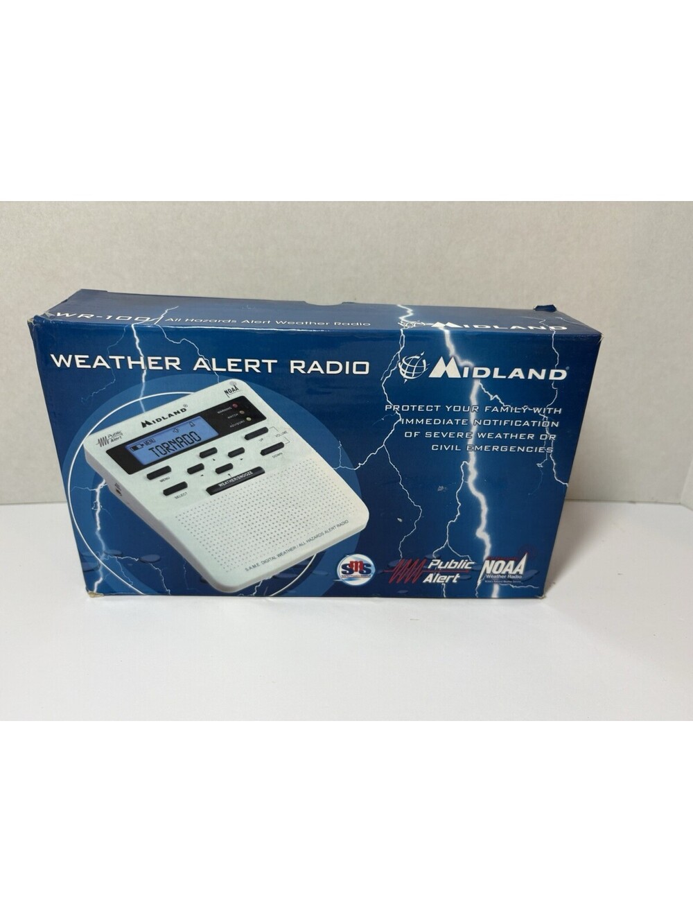 NOS Midland All Hazards Alert Weather Radio Wr-100B NOAA Public Alert
